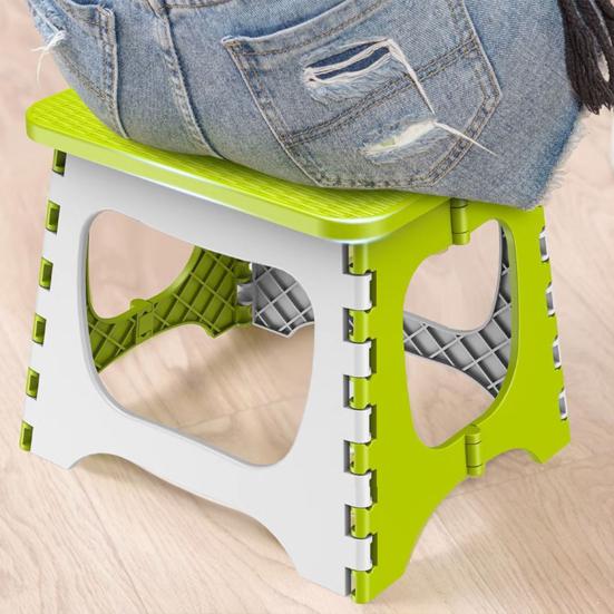 Plastic Folding Stool with Handle Portable Lightweight Heavy Duty Outdoor Camping Hunting Picnic