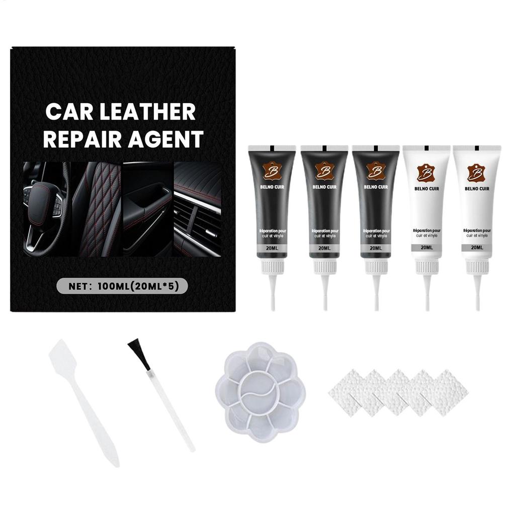 Leather Repair Kit Car Interior Steering Wheel Refurbishment Car Interior Upholstery Color Repair Paste for Handbag Shoe Saddle