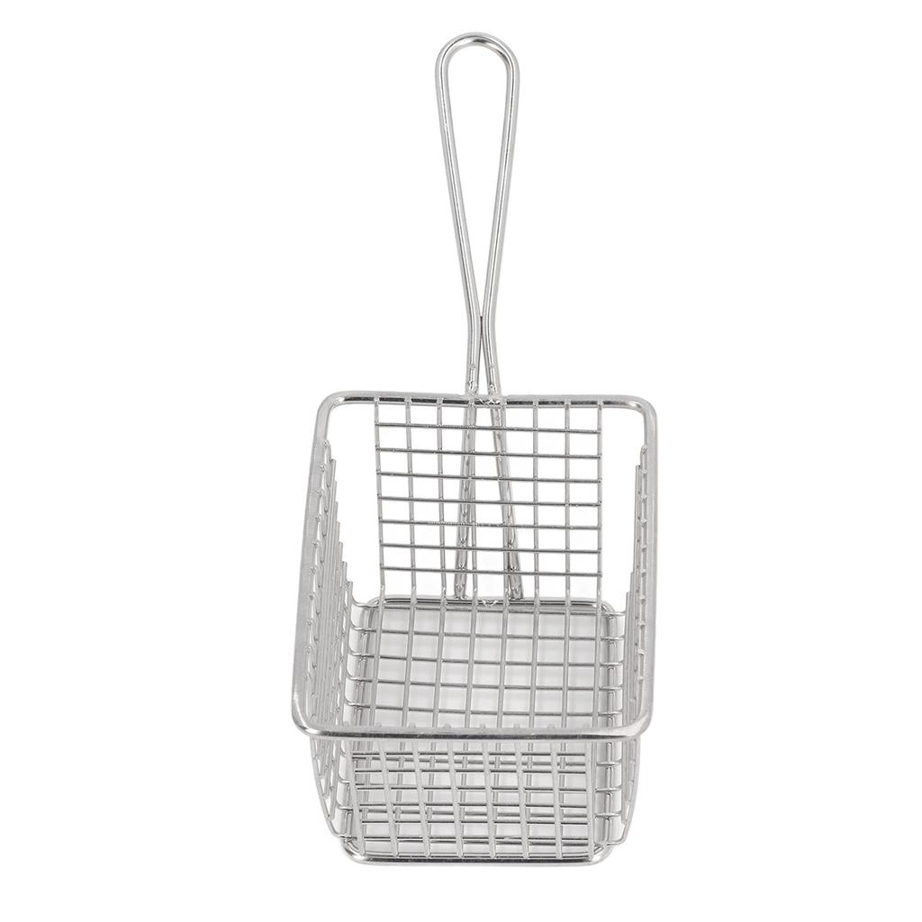 Fritteusekorb aus Edelstahl mit langem Griff Multifunktion Einfach zu reinigen Fritteusekorb für