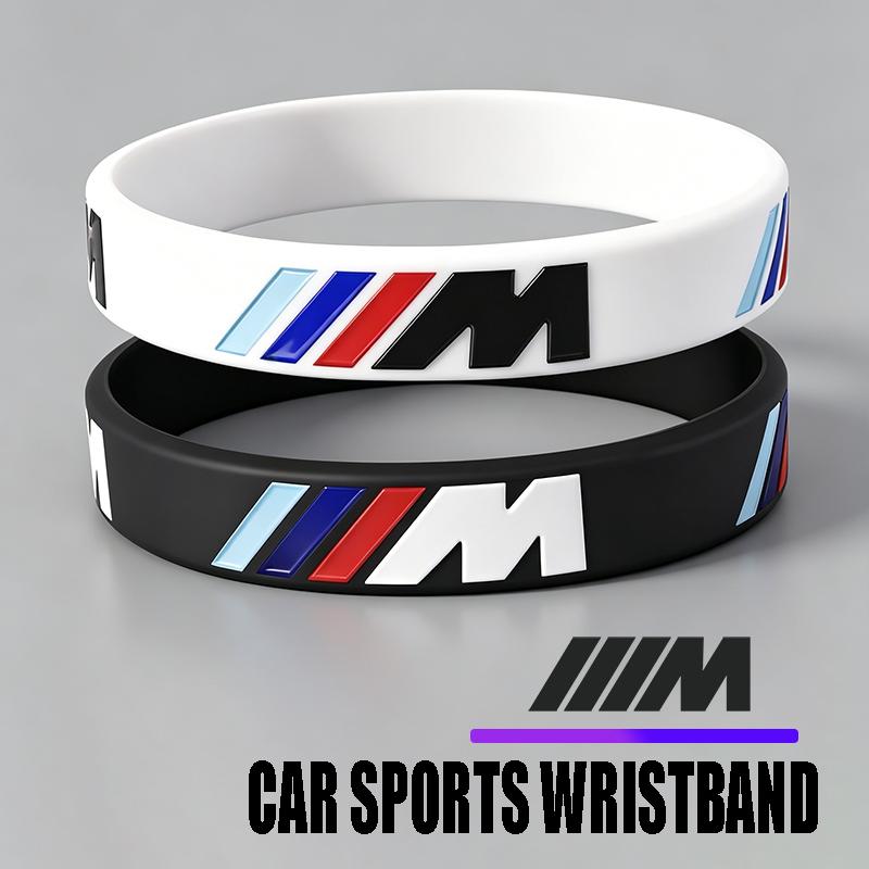 For BMW M3 M4 M5 G M Bracelet Commemorative Bracelet Sports Trendy Brand Male and Female Couple Silicone Bracelet Auto Keychain