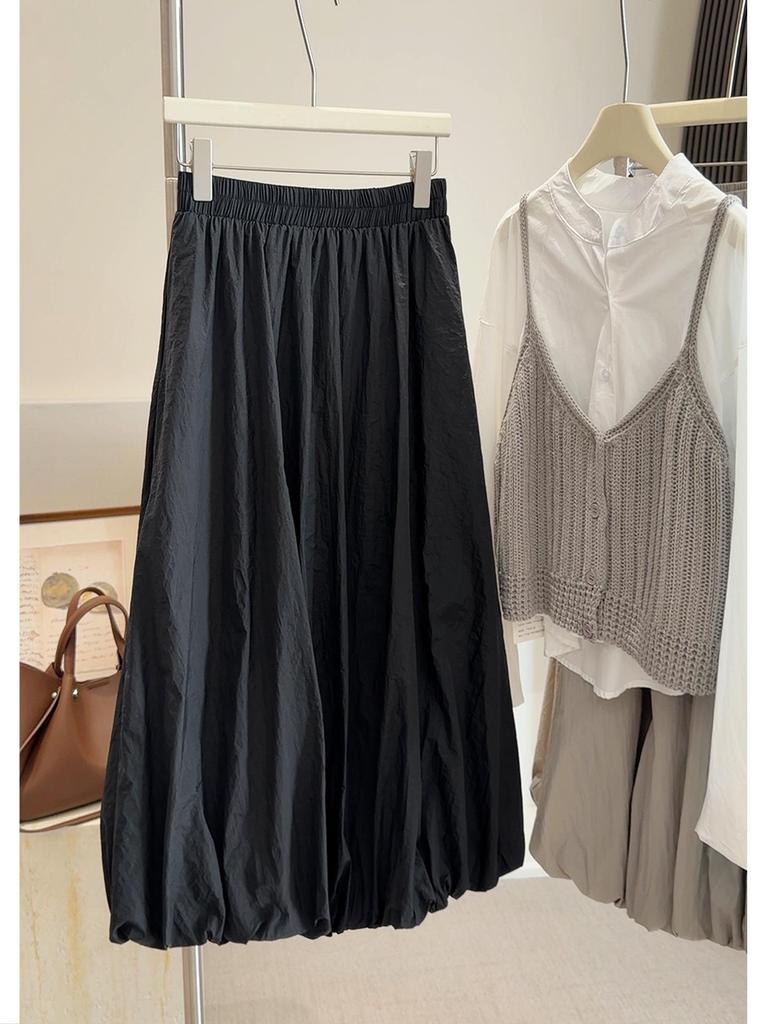Women’s Spring A-line High-Waisted Puff Skirt