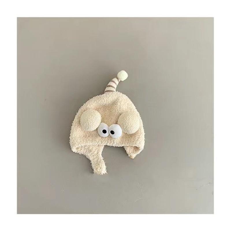 Gorro de Bebê para Meninos e Meninas para Outono e Inverno Gorro de Pelúcia Espesso Quente com Protetores de Orelha