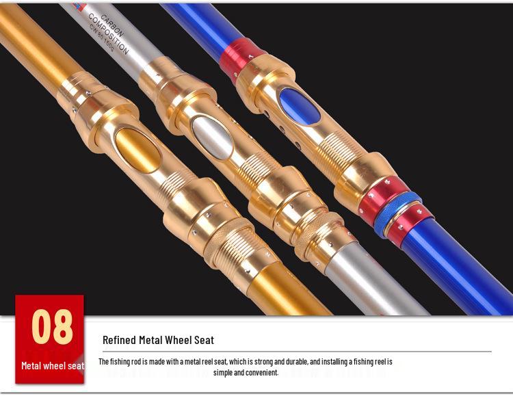 High Carbon Surf Fishing Rod, 3.6-5.4m, Strong & Durable for Spinning and Casting, Long Section Design