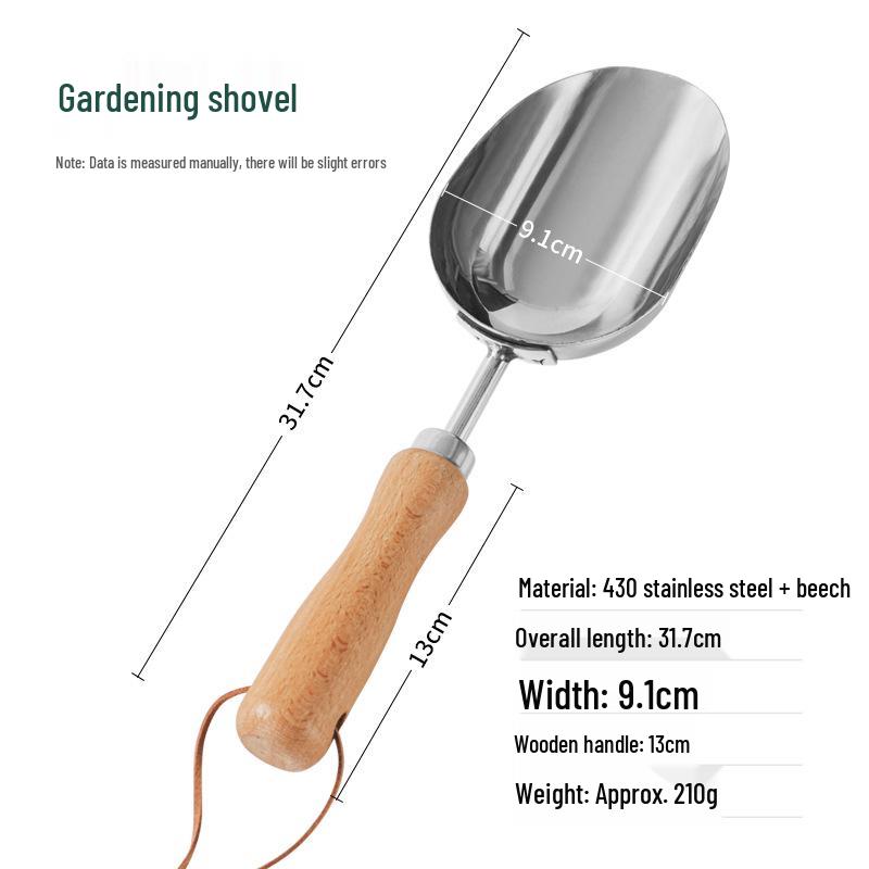 Pala da Giardino in Acciaio Inossidabile per Terreno e Fiori, Versatile per Sabbia e Mare, Ideale per il Giardinaggio Domestico