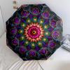 1 PC Automatic Folding Umbrella - Retro flowers Pattern, Portable & Foldable Design with 8 Ribs, Christmas Birthday Gifts
