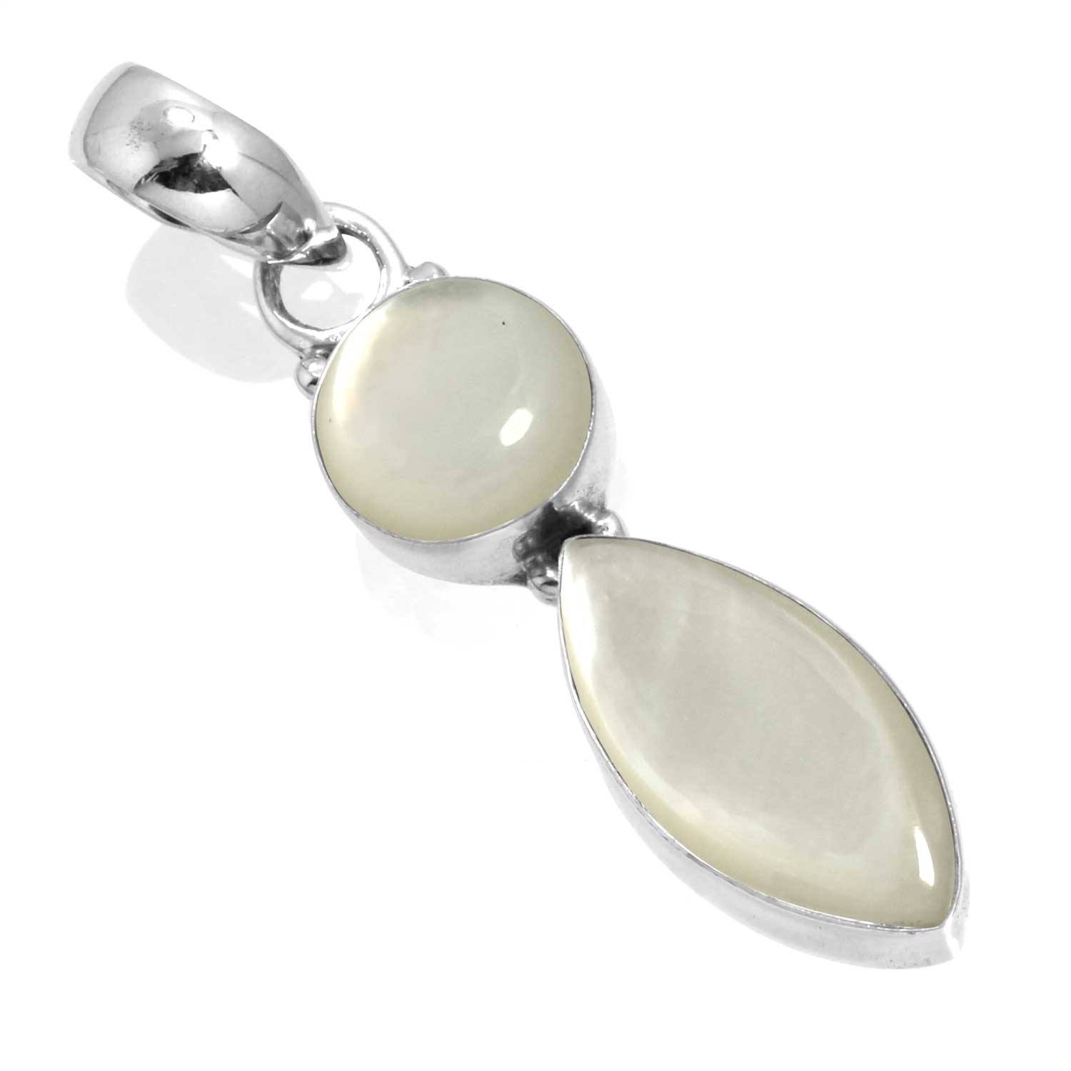 

Подвеска из стерлингового серебра 925 пробы, женская бижутерия с драгоценными камнями, подарок на годовщину, сине-зеленый, фиолетовый, медный, бирюзовый, жемчужный, лазурит, перламутр, бохо мать жемчужного