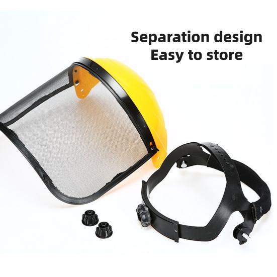 Ochronna osłona twarzy Safety Osłona leśna z metalowym wizjerem Kask ochronny do obróbki drewna do piły łańcuchowej, prac na podwórku, wycinania chwastów, ścinania drzew