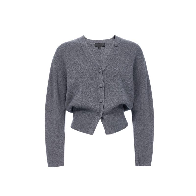 VEROMODA 2026 Spring V-Neck Lamb Wool Cashmere Blend Cardigan