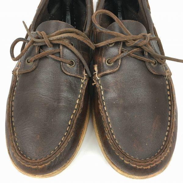 Paraboot Deck Leather Shoes Dark Brown size 27.0-28.0 Men's