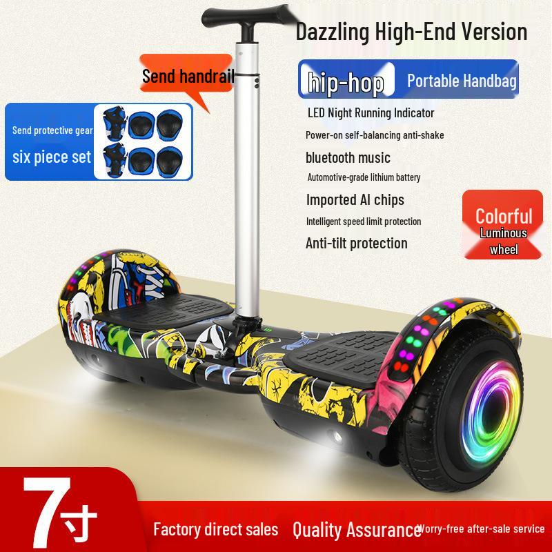 7-Inch Children's & Adults' Bluetooth Balance Scooter - Fast Electric Two-Wheeler