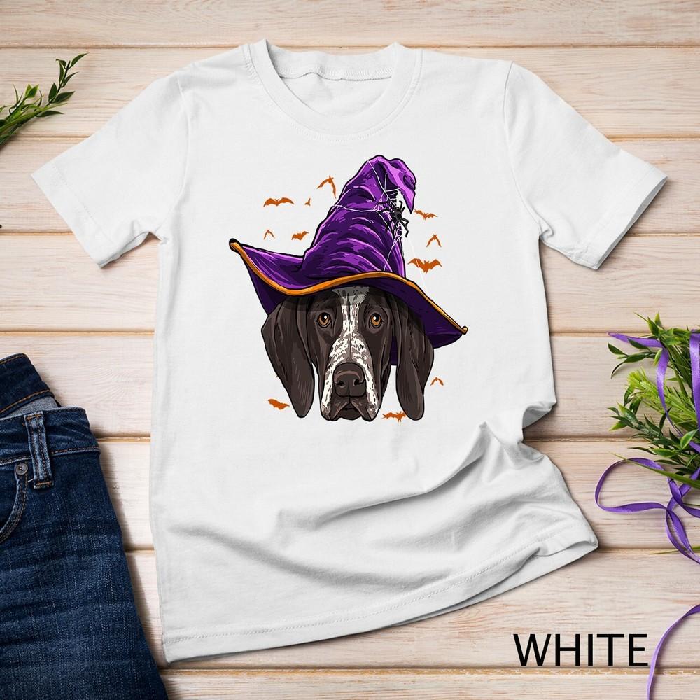 German Shorthaired Pointer Witch Funny Halloween Dog Lover Unisex T-shirt