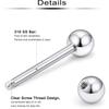 24-48PCS 16G Nipple Rings Straight Barbells Surgical Steel Tongue Rings