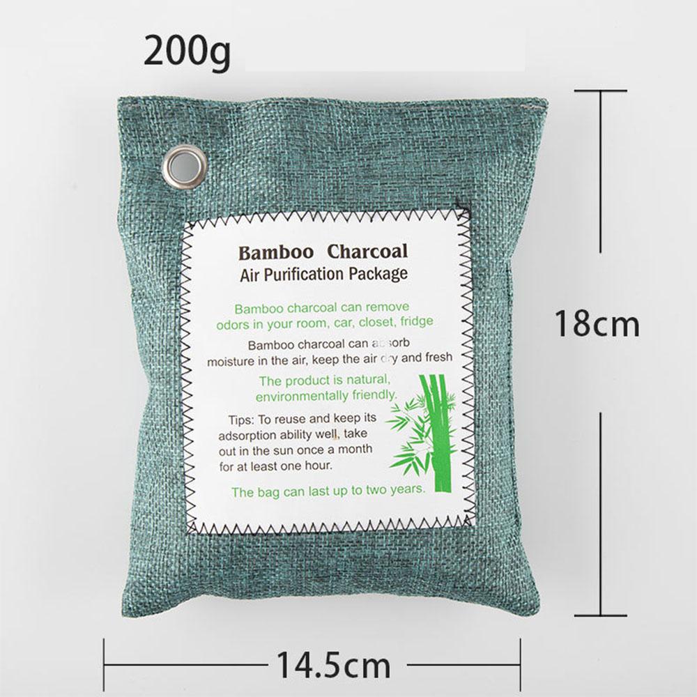 1PC Bamboo Charcoal Air Purifying Bag, 200g Natural Air Freshener Bags Car Home Natural Bamboo Charcoal Air Purifying Bag