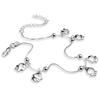 Fashion Angel Anklets .Lovely Anklets Woman Solid 925 Silver .27 Cm Bell Pendant Anklets .Sterling Silver Girl Jewelry