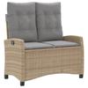 Vidaxl 4-Cz. Gartenmöbel-Set mit Kissen, Beige, Polyrattan