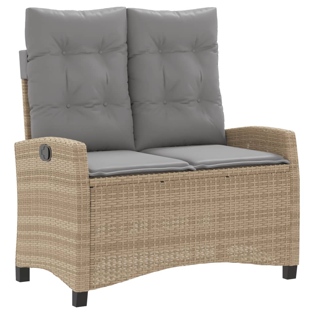Vidaxl 4-Cz. Gartenmöbel-Set mit Kissen, Beige, Polyrattan