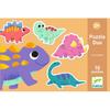 DJECO Puzzle Duo Dino Puzzle, 2-Piece Jigsaw Puzzle, Educational Toy with Picture Matching, Ages 18 Months, 2 Years, 3 Years, Boys and Girls,