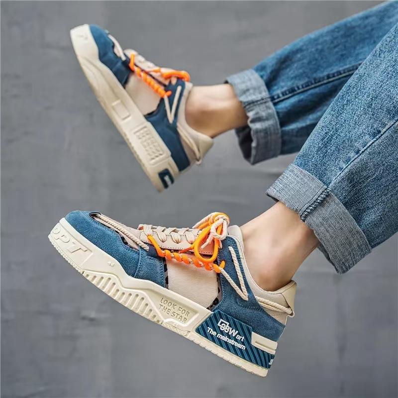 Modische Herren-Sneaker Lässige Mode Atmungsaktive Skateboardschuhe für Herren Bequeme Plateau-Vulkanisierte Schuhe Outdoor-Sportschuh