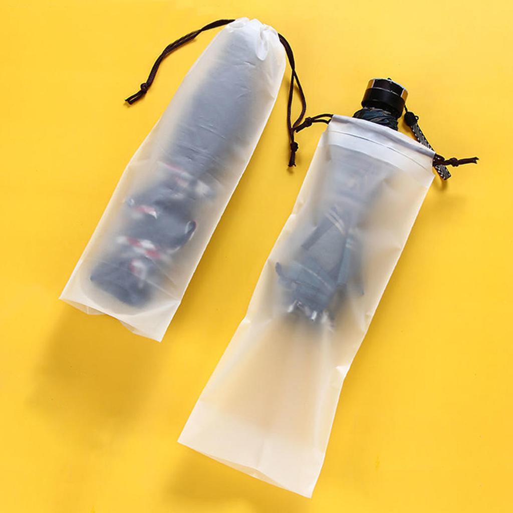 1/2/3/4/5/10PCS Wet Umbrella Covers Clear Portable Reusable Umbrella Storage Bag Waterproof Travel Umbrellas Sleeves with Drawstring