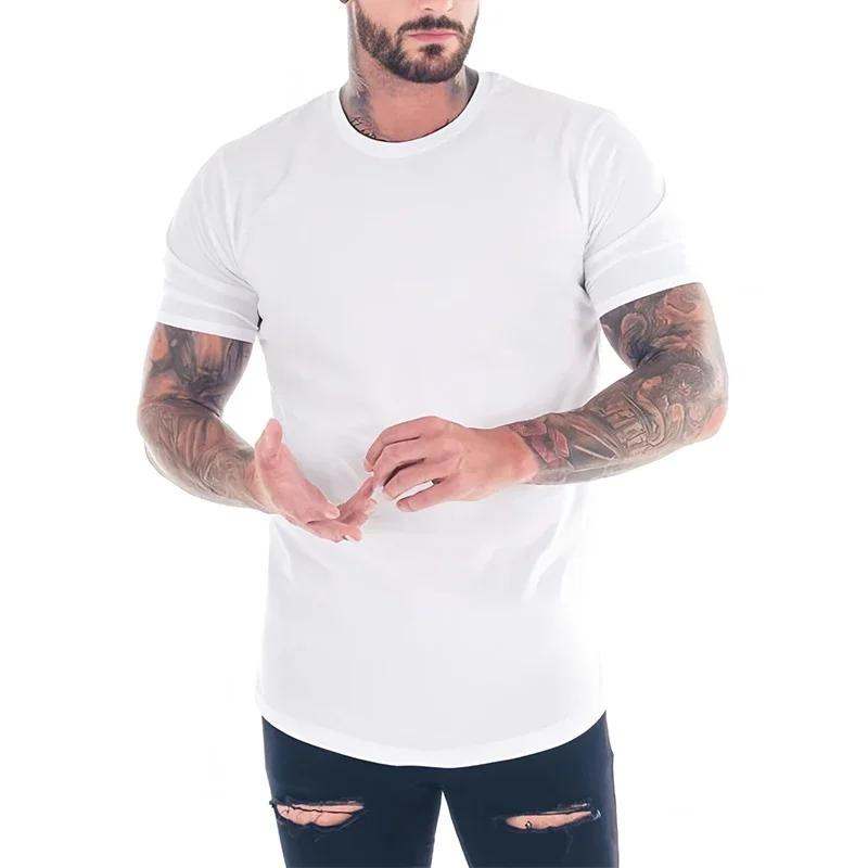 Men's Casual Slim Fit Short Sleeve T-Shirts Classic Solid Cotton Crew Neck Sports Tees Tops Summer Gym T Shirts Fitness Clothing