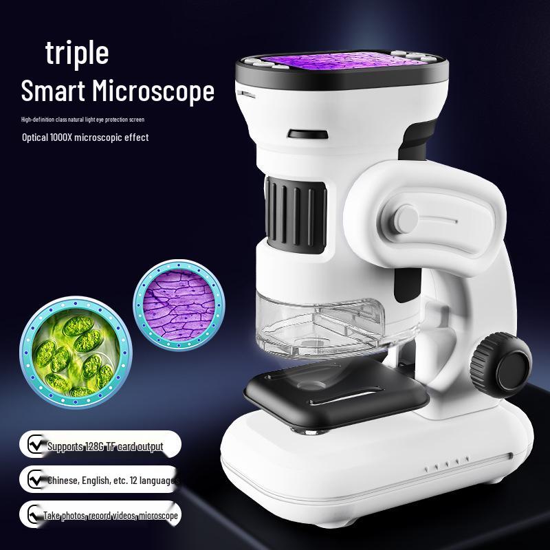 Xueyouma High Definition Digital Microscope with Display for Children and Students' Science Education