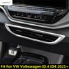 Auto Mittelkonsole Mitte Lüftung AC Klimaanlage Lüftungsgitter Auslass Rahmen Abdeckung Zierleiste Edelstahl Zubehör für VW Volkswagen ID.4 ID4 - 2025