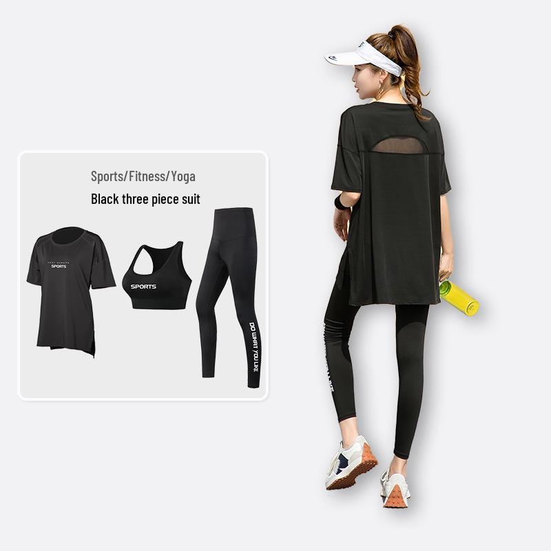 Plus Size Women's Breathable Yoga Fitness Suit - Summer Gym & Running, Slimming & Tummy Control