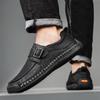 Men's Leather Shoes Slip on Casual Sneakers Flats Walking Shoes