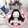 Classic Japanese-style Cartoon Demon Slayer Round Rug, Home Soft Decorative Anti-slip Yoga Mat and Chair Mat, Outdoor Floor Mat Carpet K13