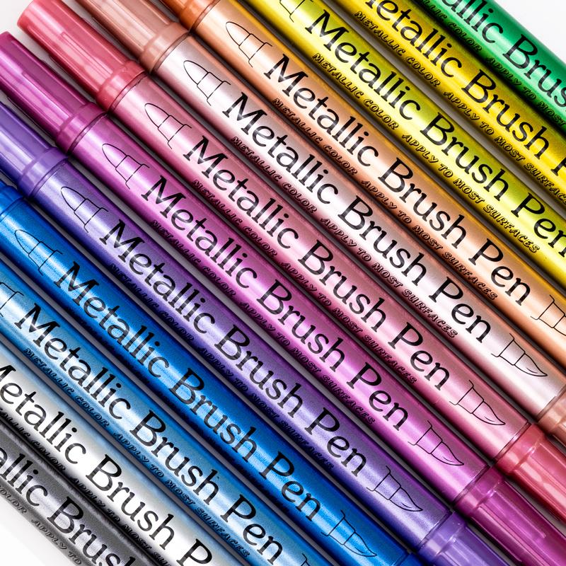 Pixuri Marker Metalice cu Dublă Capăt Culoare Aurie/Argintie Marker cu Vopsea pentru Pictură pe Piatră Cană Ceramică Accesorii DIY pentru Pictură