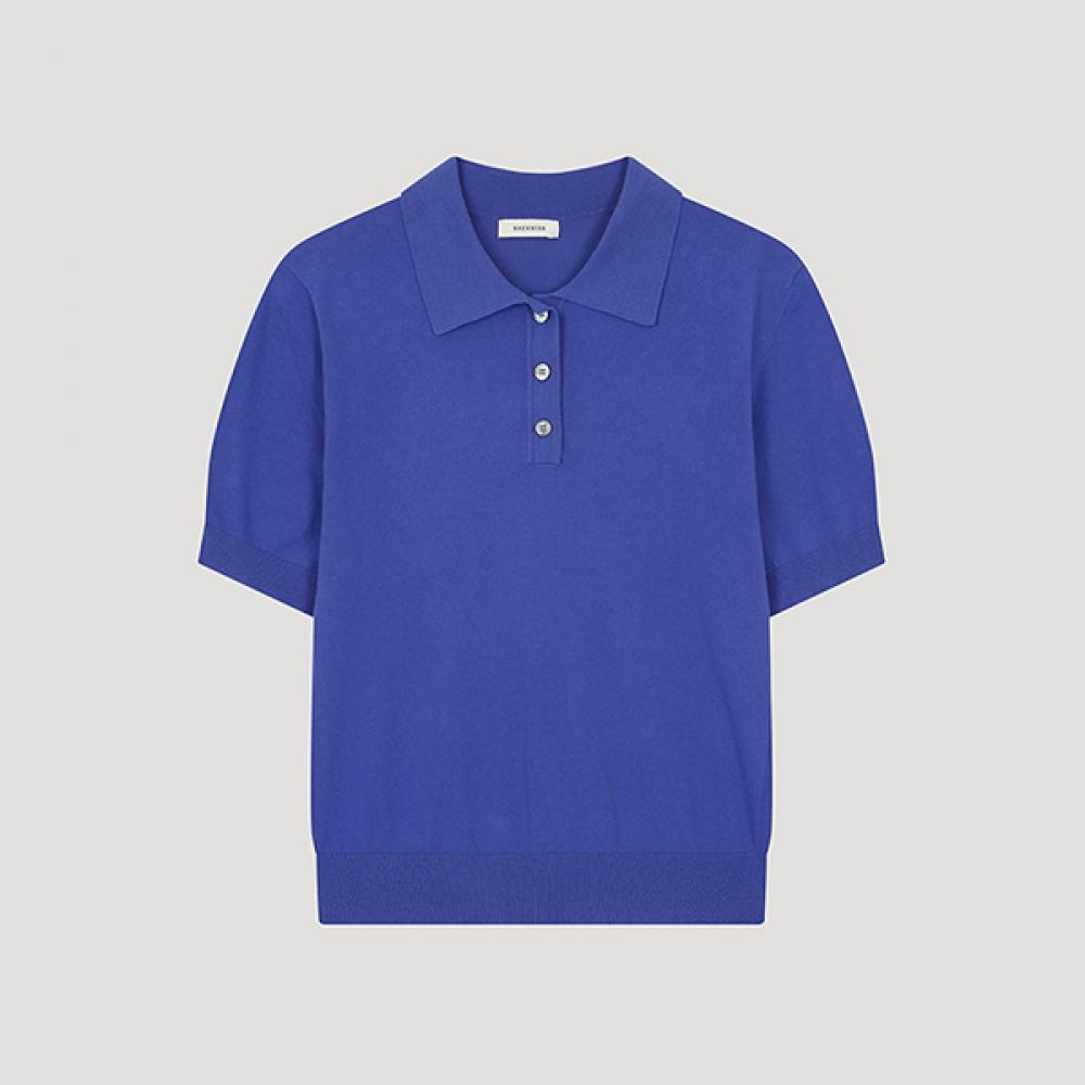 

She S miss классический воротник короткий рукав трикотаж SSkpoo22050 Bl Blue/55