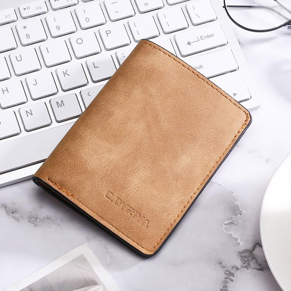 Card Bag Male Ultra-thin Mini Small Wallet Multifunctional Driver's License Leather Case Multi-card Position Anti-degaussing