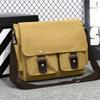 Men's Retro Canvas Messenger Bag – Casual Crossbody Sling with Adjustable Strap for Outdoor & Travel Use