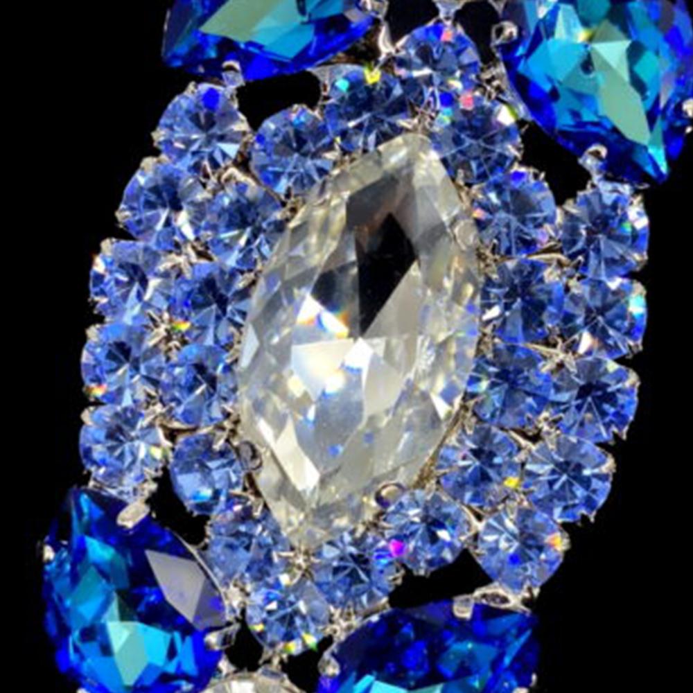 Stonefans Anelli Grandi da Donna con Cristalli Blu Completi Accessori Anello Banchetto Matrimonio Marocco Anello di Natale Gioielli Statement Regalo 2223