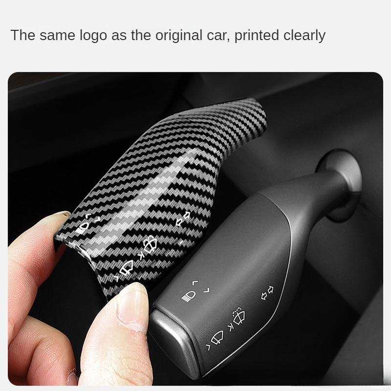Für Tesla Model 3 Model Y Vollpaket Zierabdeckung aus Kohlefaser Mattes Finish am Wischerhebel für Tesla 2025/2025 Zubehör