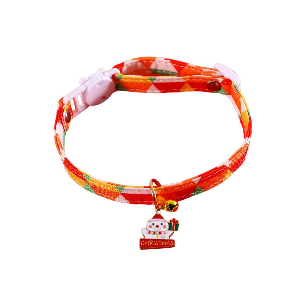 Dog Cat Christmas Collar Wreath Snowman Puppy Suit Collar Necklace Collar Cute Girl Dog Collar Christmas Tree