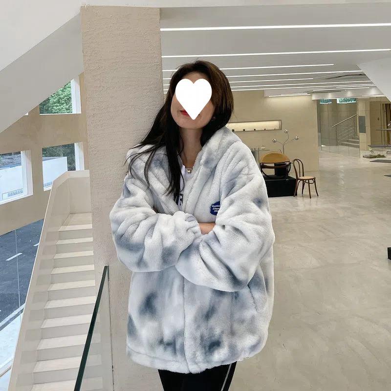 Winter Mao Mao Coat Female Korean Version of Loose Thick Hooded.