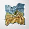 Famous Oil Painting Twill 100% Silk Scarf 53cm Square Scarves Fashion Hijab Women Scarf Wraps Head Scarf Neckerchief Bandana