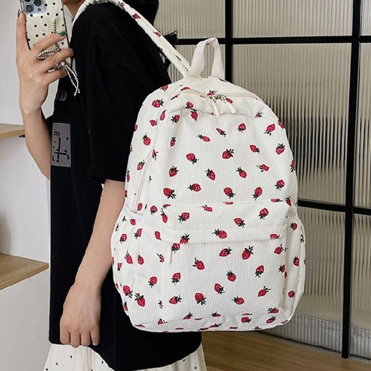 Travel Backpack for Woman Laptop Backpack Student School Backpack Strawberry Backpack Fashion Laptop Backpack