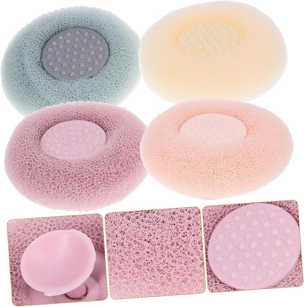 Shower Ball Body Scrubber 1Pc Suction Bath Ball Massage Bathing Skin Scrubber Bath Skin Cleaning Shower Brush Back Bath Wipe