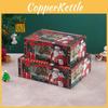 Christmas Santa Candle Leather Storage Box With Lid For Gift And Collectibles