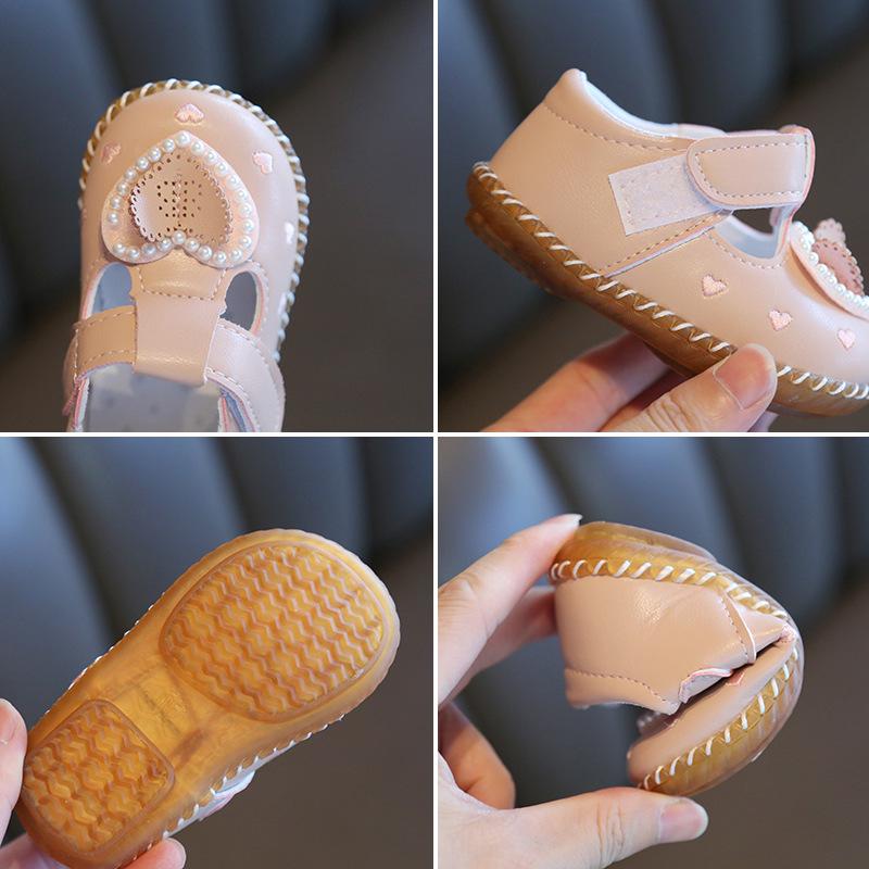 2023 Baby Girl Princess Shoes: Soft Sole Leather, Square Toe, Spring & Autumn Walking Shoes