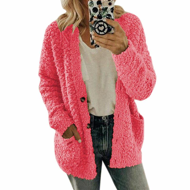 Cozy Plus Size Women Bear Coat Fleece Jacket Perfect For Chilly Autumn Days