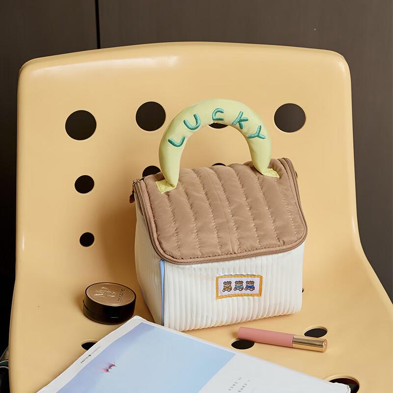 OLOMM Cute House Portable Large Capacity Cosmetic Toiletry Bag