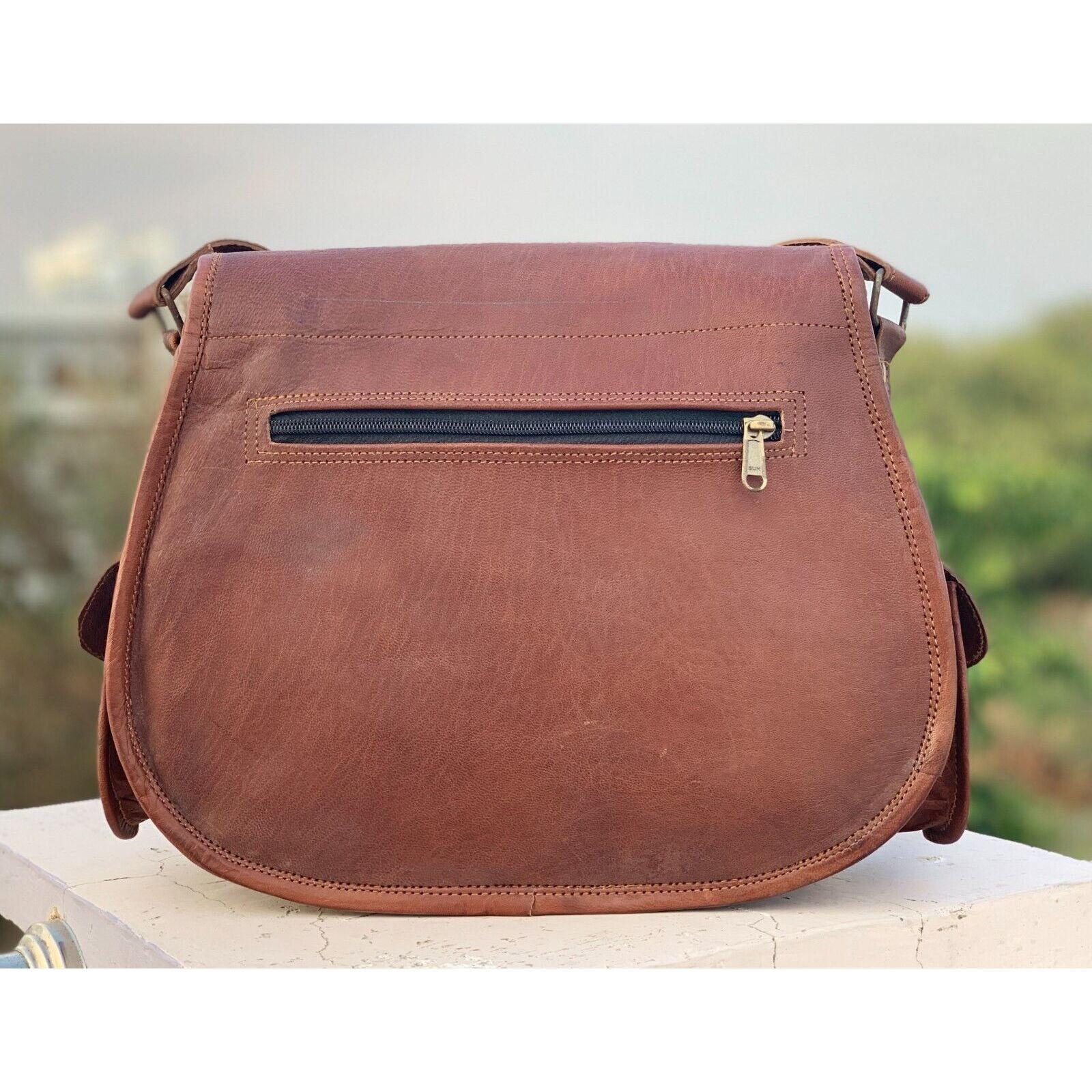 Винтажная женская сумка из натуральной мягкой кожи — фото 5