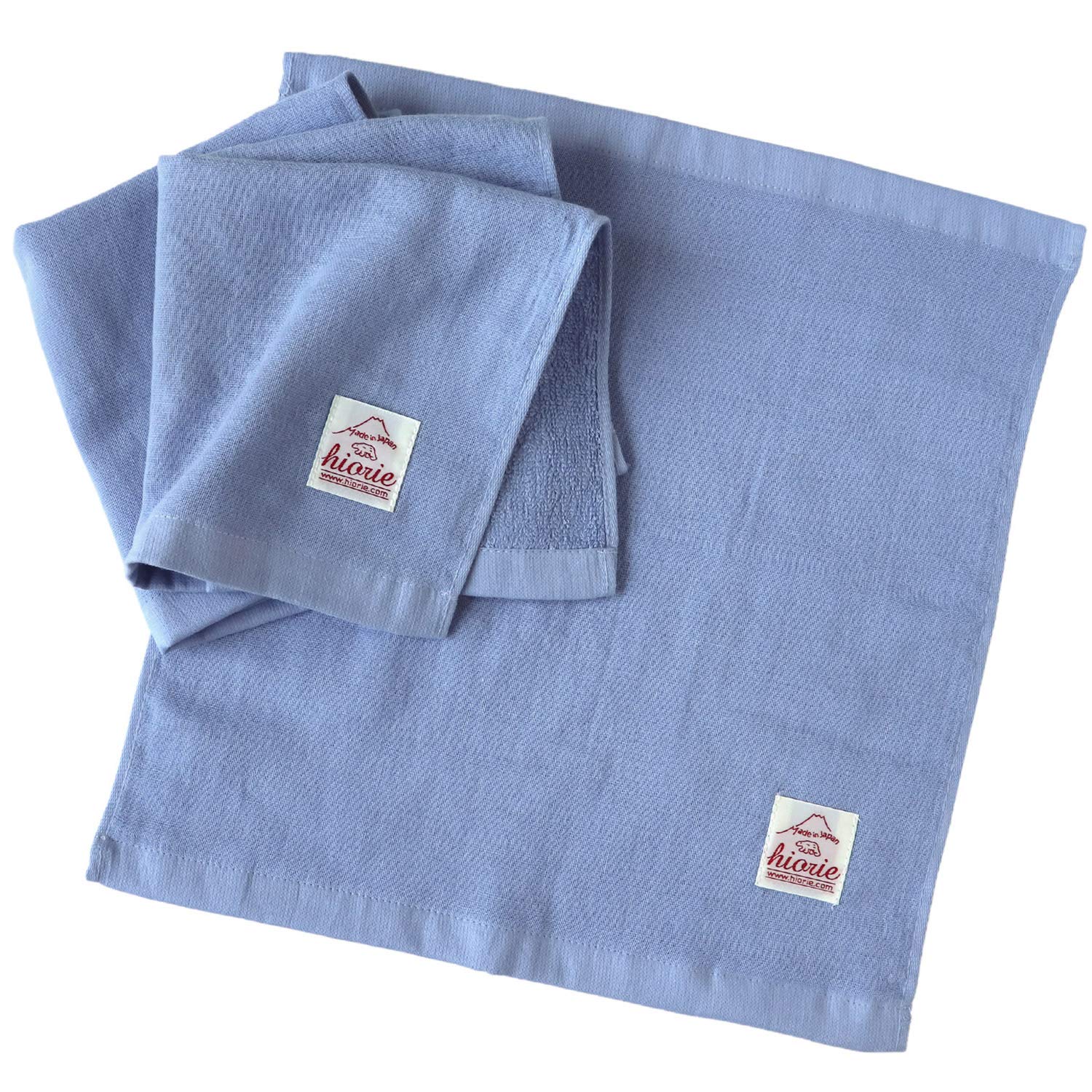 

hiorie Gauze Hand Set of Made in 34 x 34cm Denim-Colored Towels, 6, Blue, Japan, Quick-Drying, Compact, Approx. синий