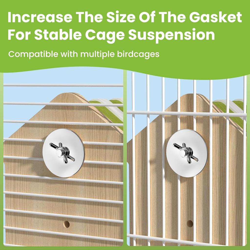 Dual-Season Bird Nest House,Parrot House Tent Perch Hideaway Sleeping Bed Detachable Wooden Hanging Hammock for Parakeet Canaries Budgies Lovebirds