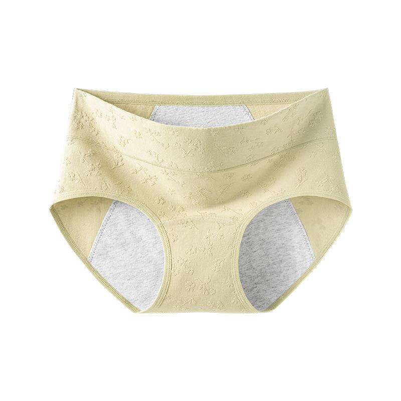 Big Size Ladies Spring and Autumn Flowers Pure Cotton Period Briefs
