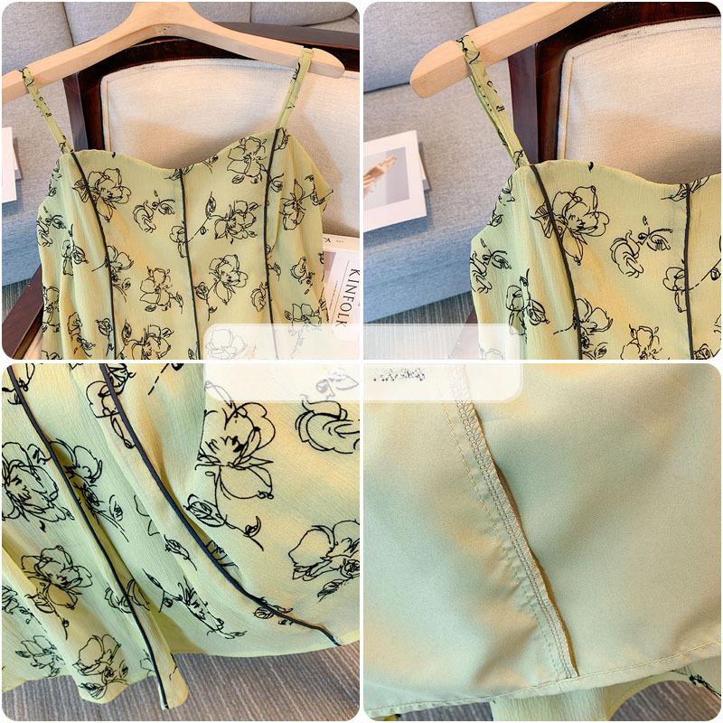 Plus Size Women's Summer Temperament Waist Halter Dress Sweet Long Dress