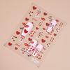 Redanco 5D Valentine's Day Fiery Red Lips Embossed Nail Stickers - He1616